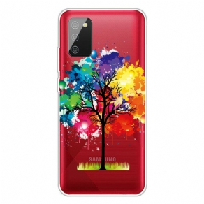 Cover Samsung Galaxy A02s Akvareltræ Gennemsigtig