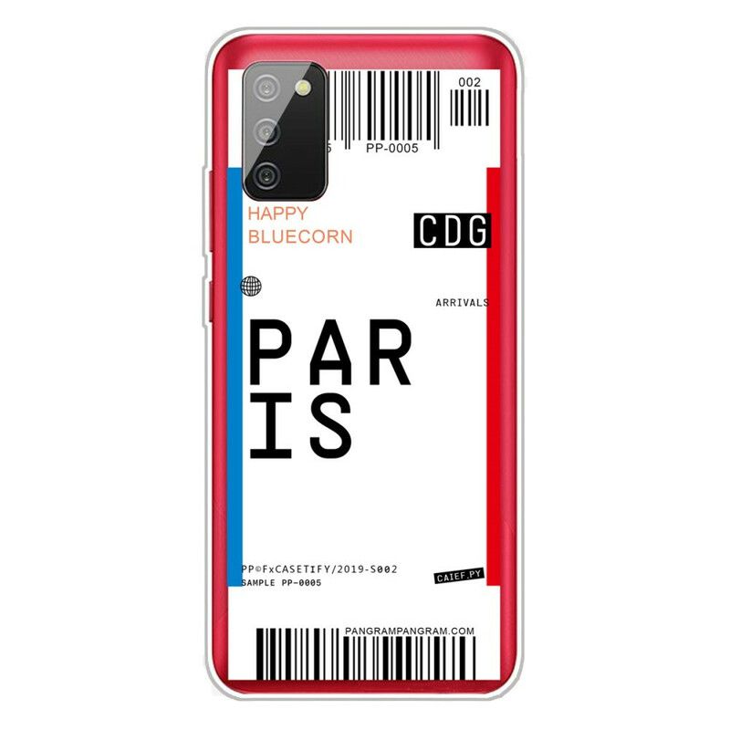 Cover Samsung Galaxy A02s Boardingkort Til Paris