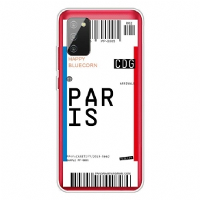 Cover Samsung Galaxy A02s Boardingkort Til Paris