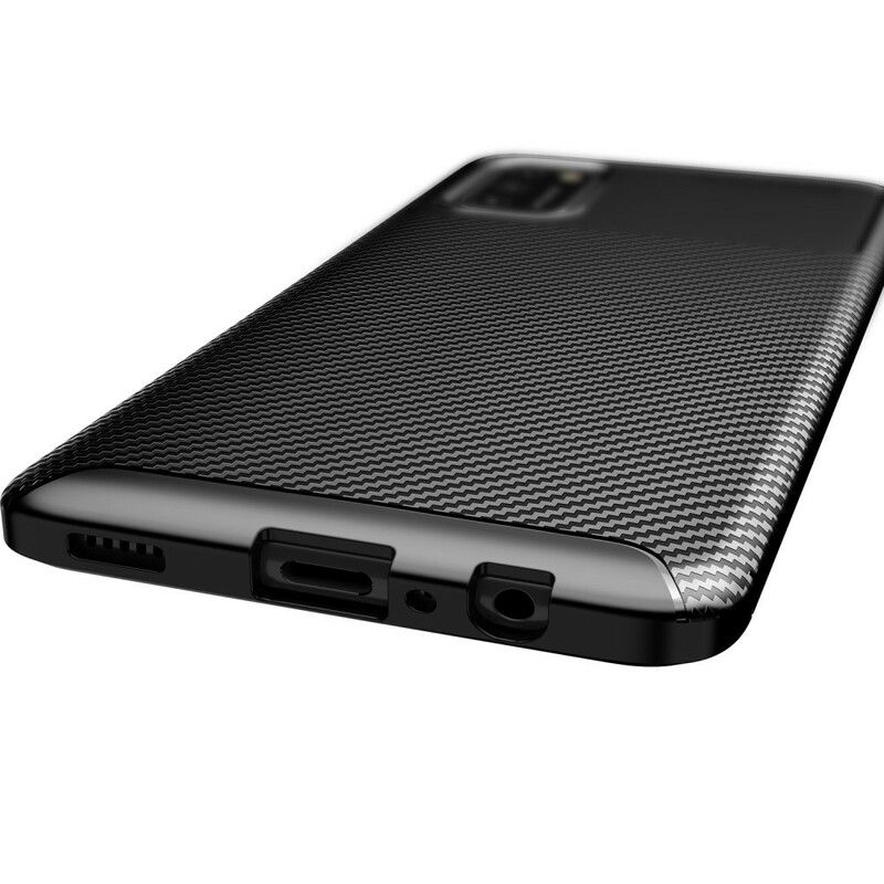 Cover Samsung Galaxy A02s Fleksibel Kulfibertekstur