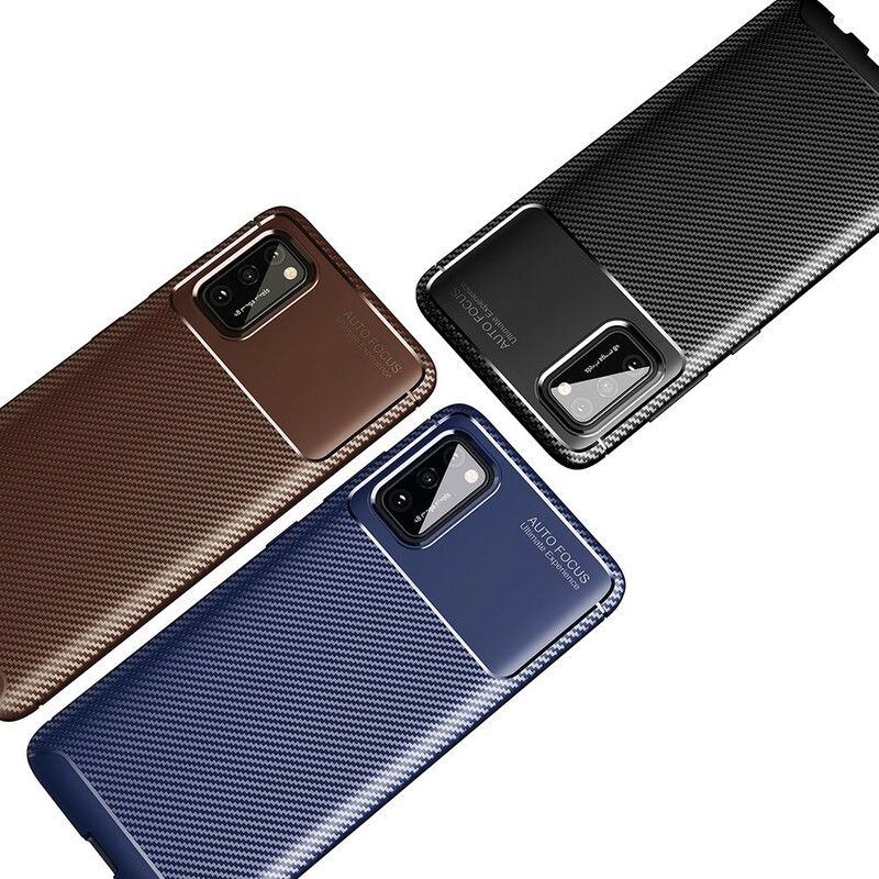 Cover Samsung Galaxy A02s Fleksibel Kulfibertekstur