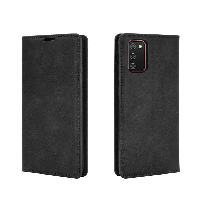 Cover Samsung Galaxy A02s Flip Cover Blødt Lædereffekt