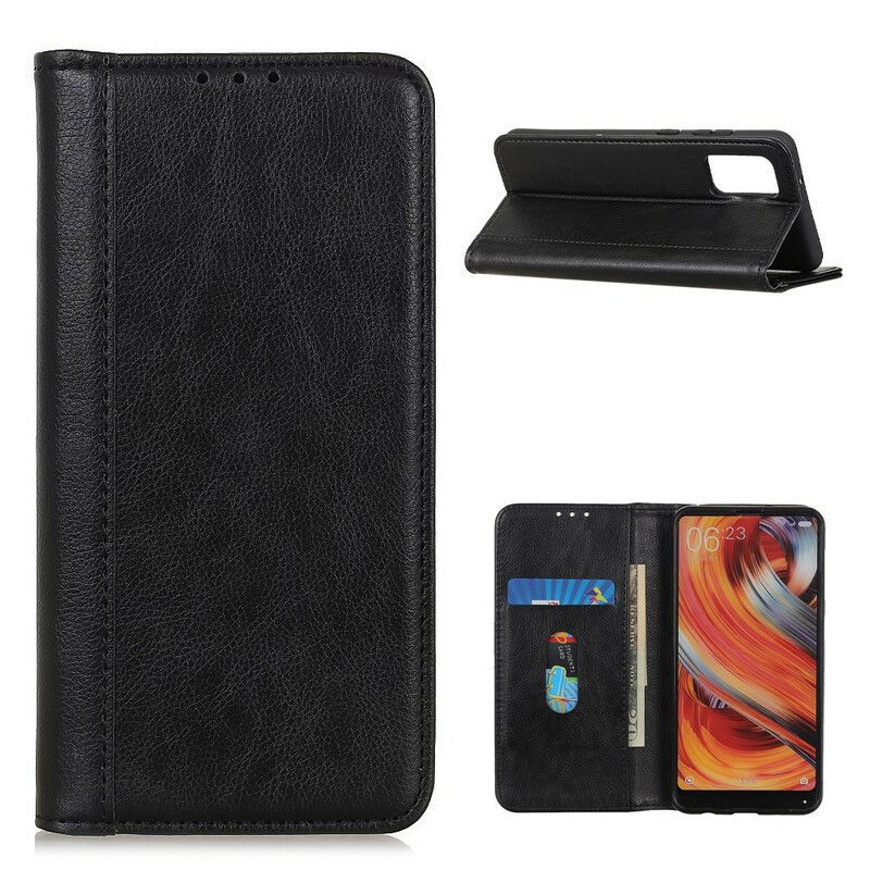 Cover Samsung Galaxy A02s Flip Cover Litchi Split Læderfarve