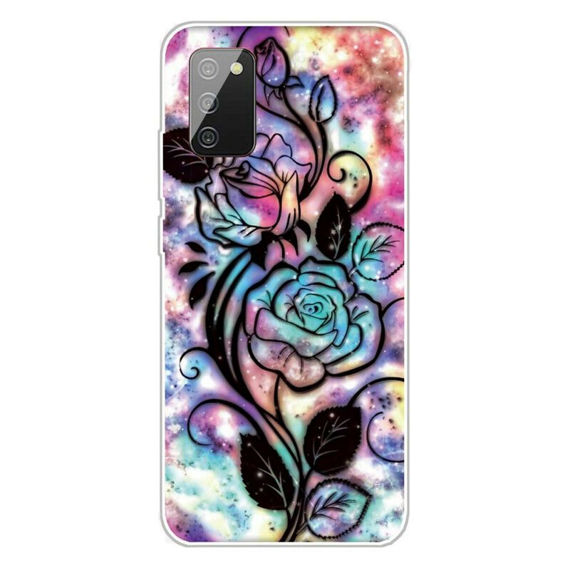 Cover Samsung Galaxy A02s Grafisk Blomst