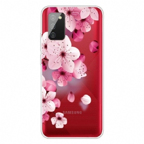 Cover Samsung Galaxy A02s Små Lyserøde Blomster