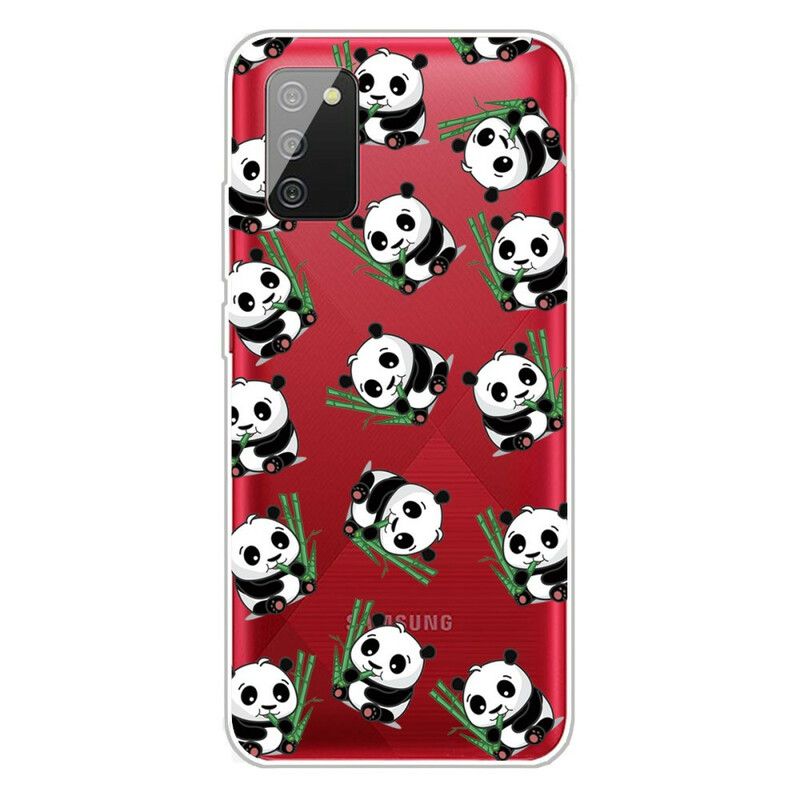 Cover Samsung Galaxy A02s Små Pandaer