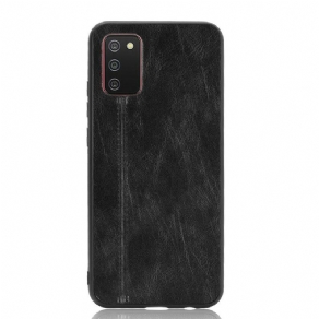 Cover Samsung Galaxy A02s Søm Lædereffekt