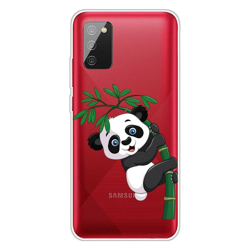 Cover Samsung Galaxy A02s Sømløs Panda På Bambus