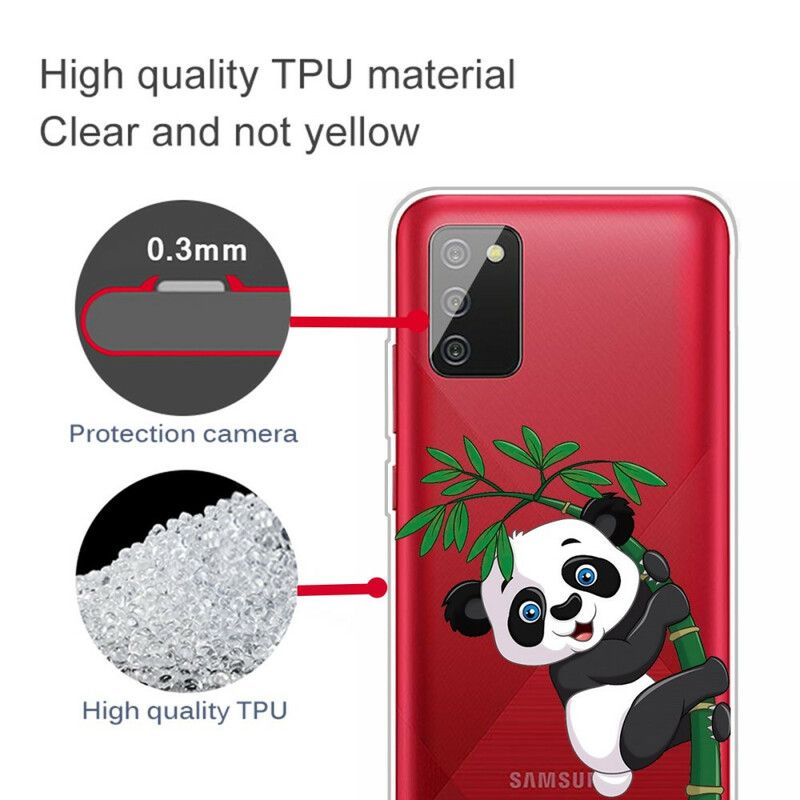 Cover Samsung Galaxy A02s Sømløs Panda På Bambus