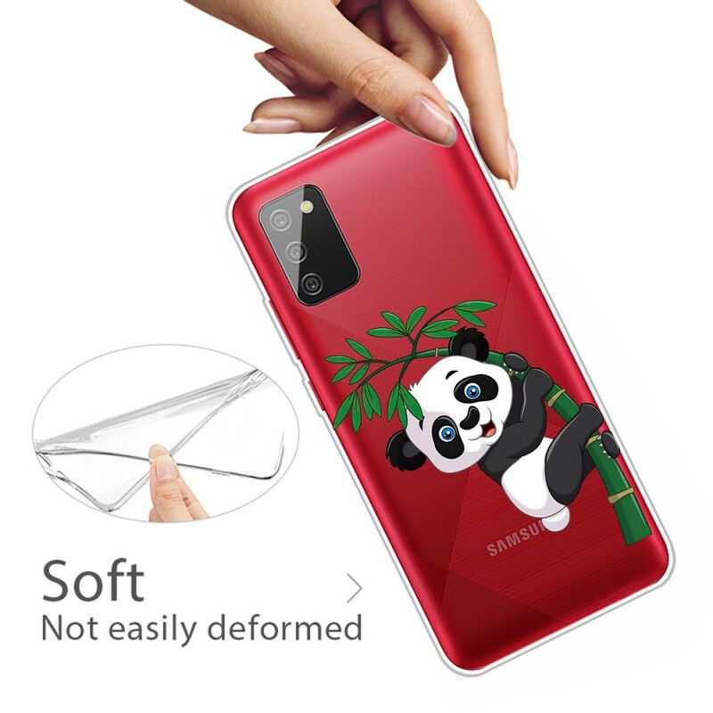 Cover Samsung Galaxy A02s Sømløs Panda På Bambus