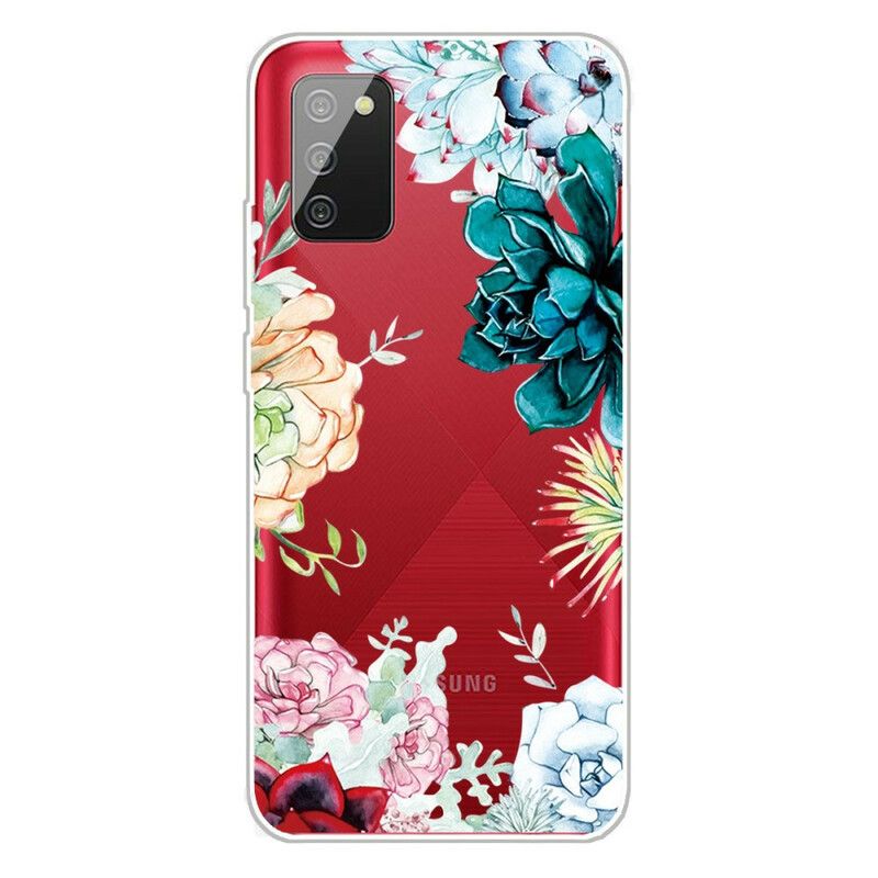 Cover Samsung Galaxy A02s Sømløse Akvarelblomster