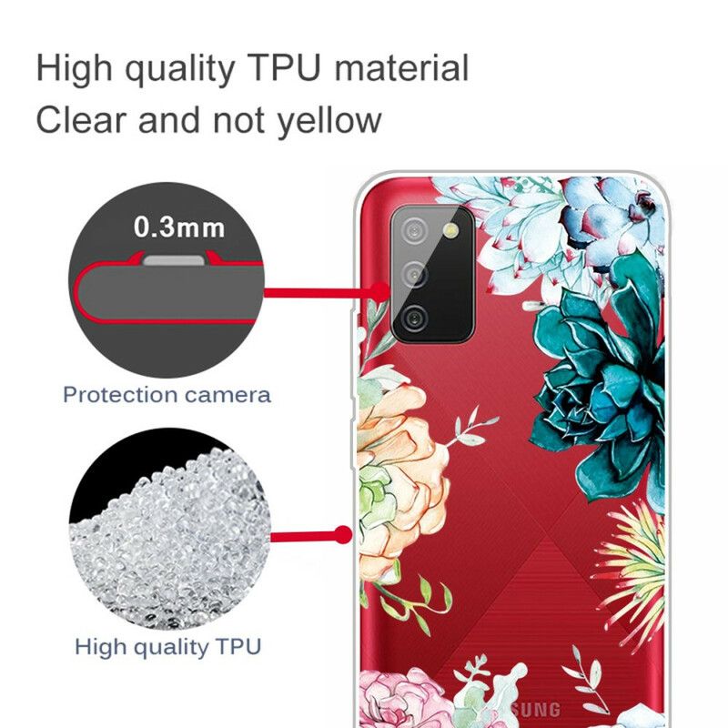 Cover Samsung Galaxy A02s Sømløse Akvarelblomster