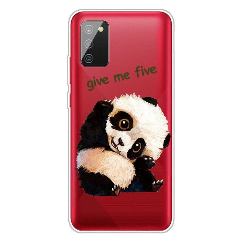 Cover Samsung Galaxy A02s Transparent Panda Giv Mig Fem