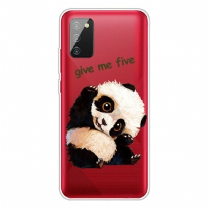 Cover Samsung Galaxy A02s Transparent Panda Giv Mig Fem