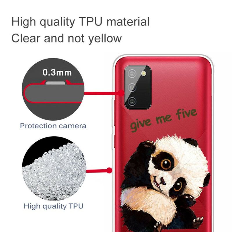 Cover Samsung Galaxy A02s Transparent Panda Giv Mig Fem