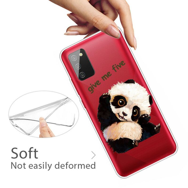 Cover Samsung Galaxy A02s Transparent Panda Giv Mig Fem