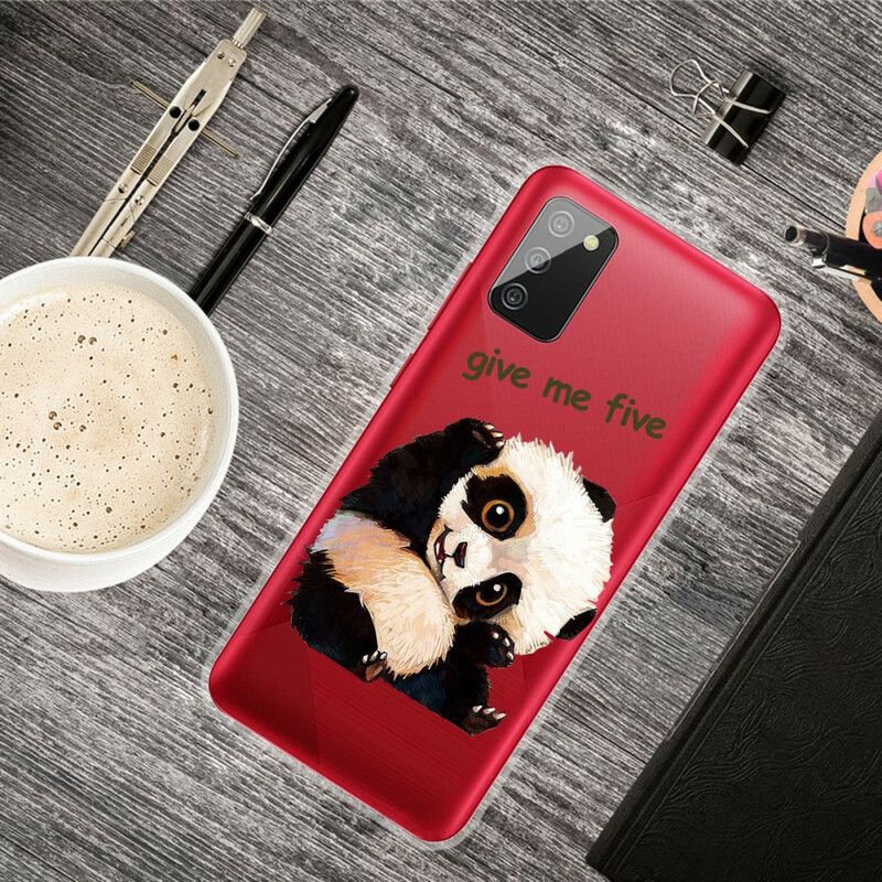 Cover Samsung Galaxy A02s Transparent Panda Giv Mig Fem