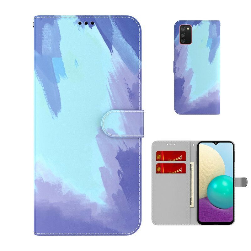 Flip Cover Samsung Galaxy A02s Abstrakt Farverig