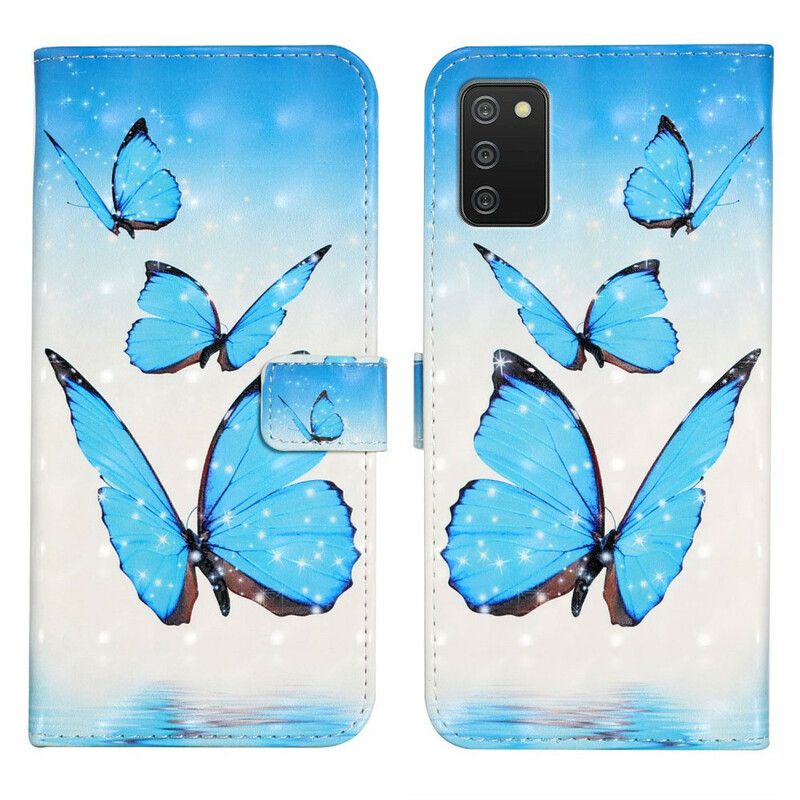 Flip Cover Samsung Galaxy A02s Flyvende Sommerfugle