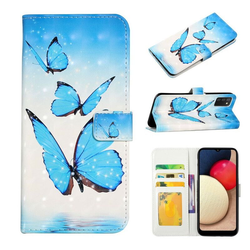 Flip Cover Samsung Galaxy A02s Flyvende Sommerfugle