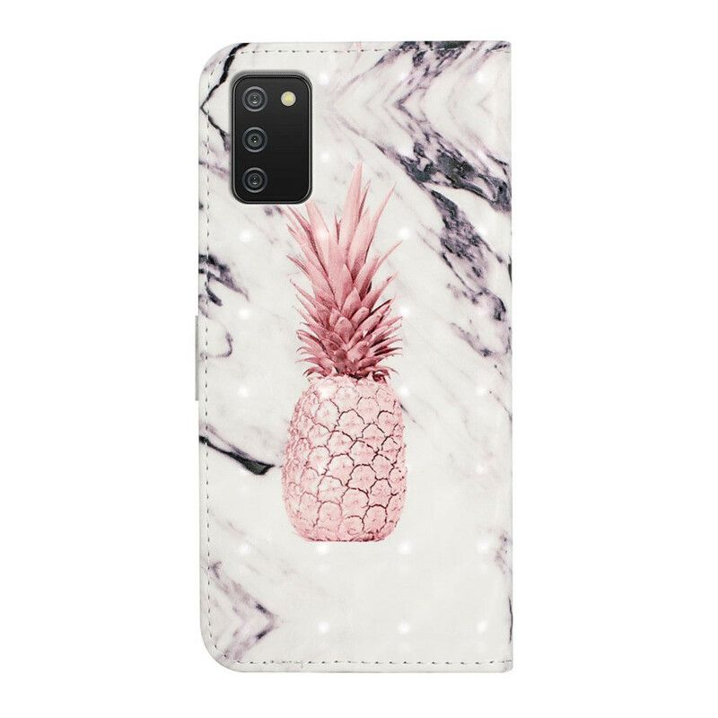 Flip Cover Samsung Galaxy A02s Lys Ananas