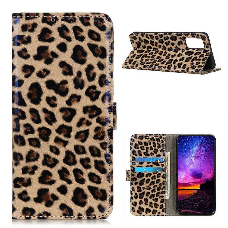 Læder Cover Samsung Galaxy A02s Enkelt Leopard