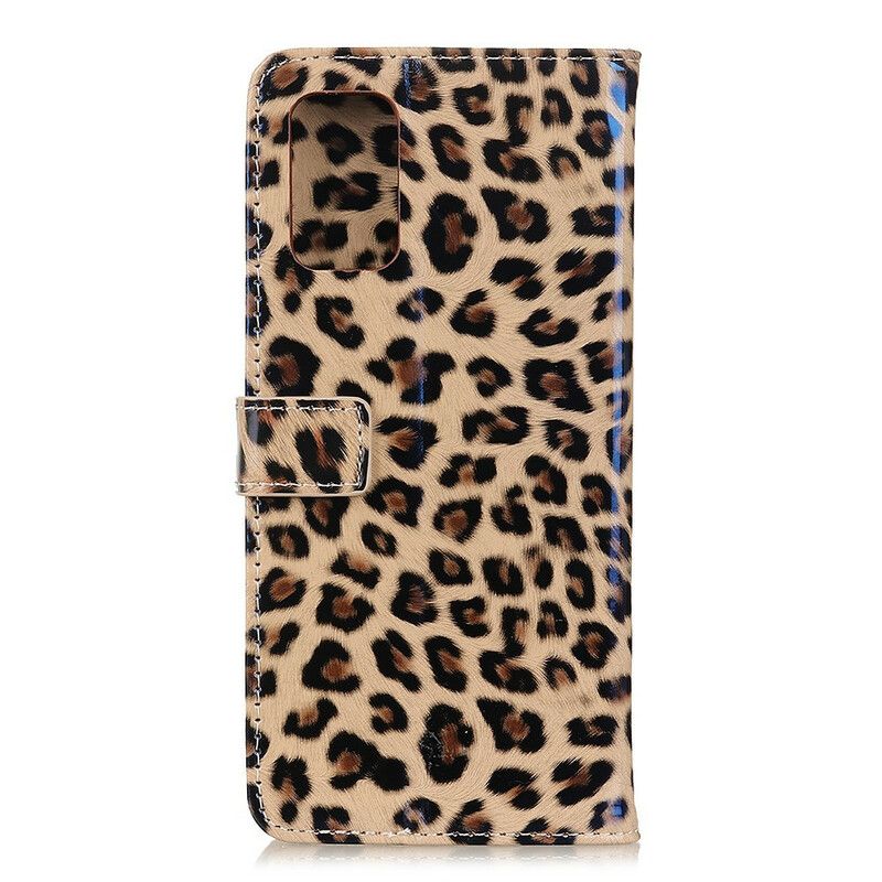 Læder Cover Samsung Galaxy A02s Enkelt Leopard