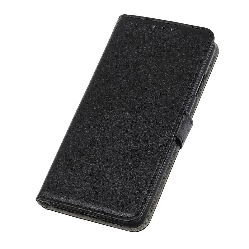 Læder Cover Samsung Galaxy A02s Traditionelt Litchi