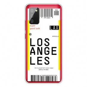 Mobilcover Samsung Galaxy A02s Boardingkort Til Los Angeles