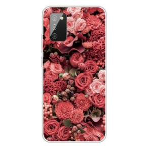 Mobilcover Samsung Galaxy A02s Intense Blomster