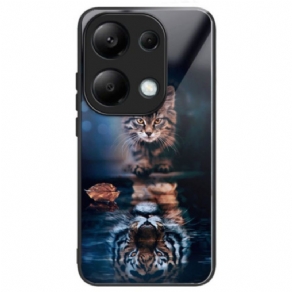 Cover Til Xiaomi Redmi Note 13 Pro 4g Kat Og Tiger Hærdet Glas