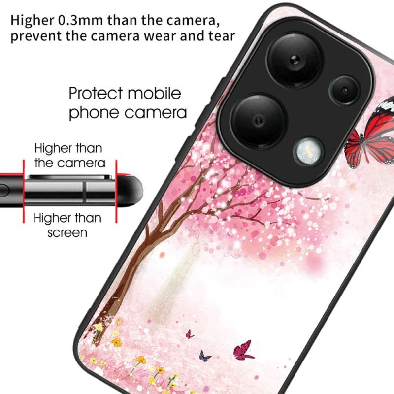 Cover Til Xiaomi Redmi Note 13 Pro 4g Kirsebærblomster Af Hærdet Glas