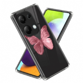 Cover Xiaomi Redmi Note 13 Pro 4g Lyserød Sommerfugl