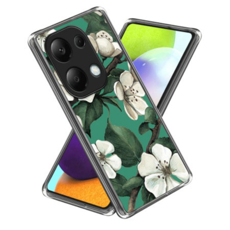 Cover Xiaomi Redmi Note 13 Pro 4g Telefon Etui Hvide Blomster