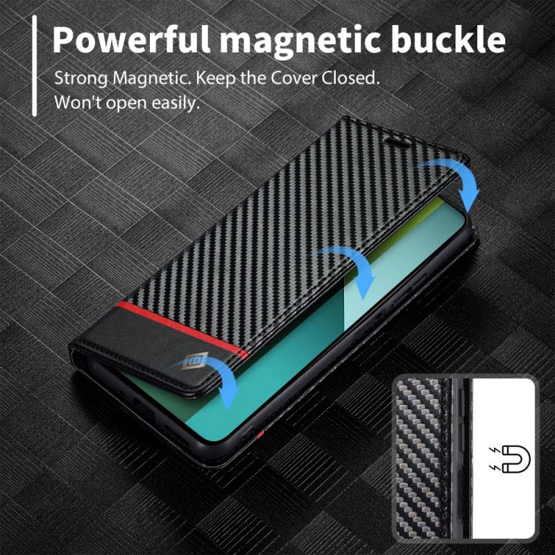 Flip Cover Til Xiaomi Redmi Note 13 Pro 4g Kulfiber Lc.imeeke