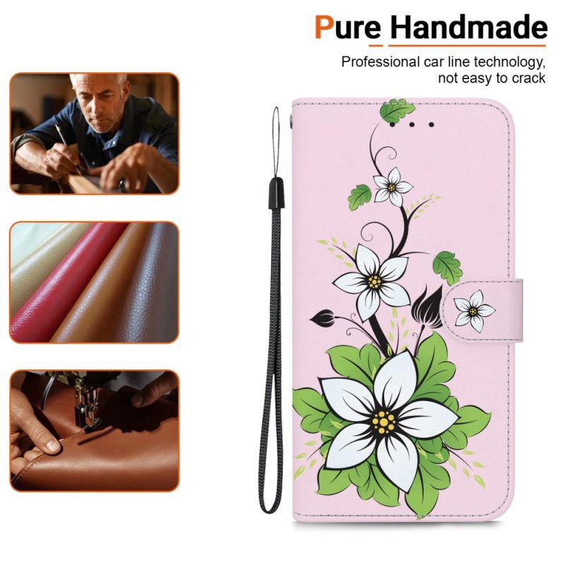 Flip Cover Til Xiaomi Redmi Note 13 Pro 4g Lilje I Thong