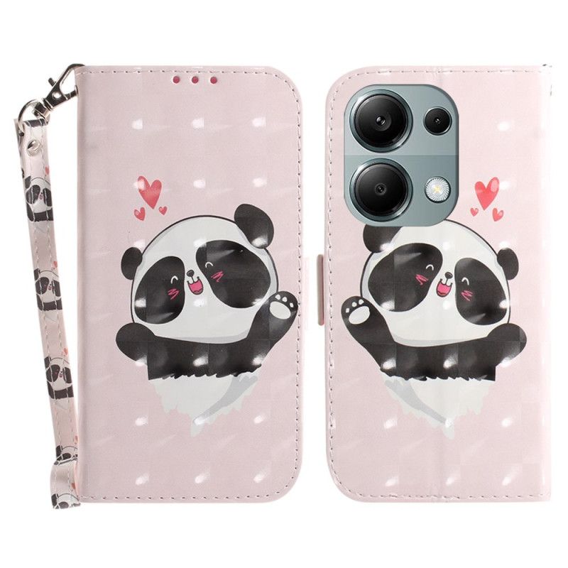 Flip Cover Til Xiaomi Redmi Note 13 Pro 4g Panda Love Med Rem