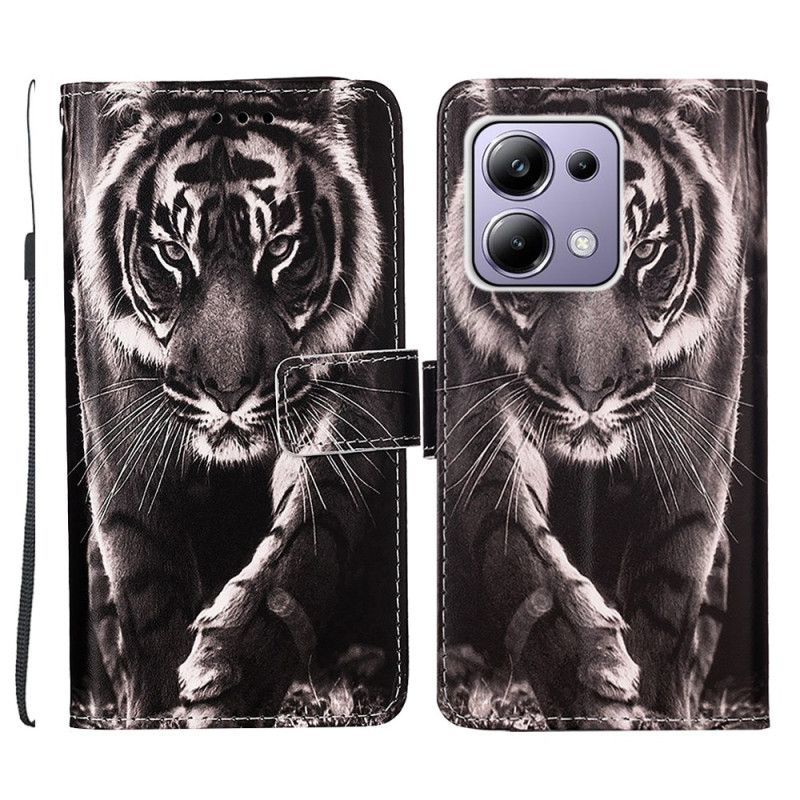 Flip Cover Til Xiaomi Redmi Note 13 Pro 4g Tiger Med Rem