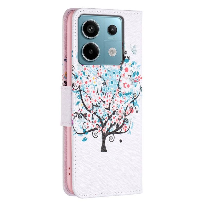 Flip Cover Xiaomi Redmi Note 13 Pro 4g Blomstrende Træ