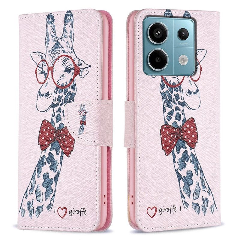 Flip Cover Xiaomi Redmi Note 13 Pro 4g Intellektuel Giraf