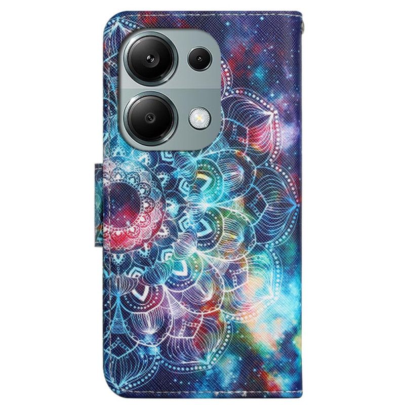 Flip Cover Xiaomi Redmi Note 13 Pro 4g Stjernehimmel Og Lanyard Mandala