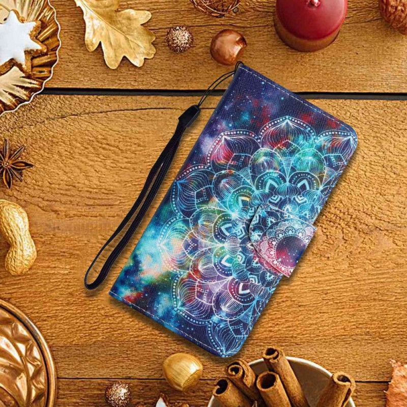 Flip Cover Xiaomi Redmi Note 13 Pro 4g Stjernehimmel Og Lanyard Mandala