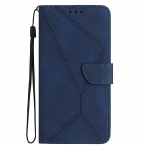 Flip Cover Xiaomi Redmi Note 13 Pro 4g Stribede Linier Og Prikker