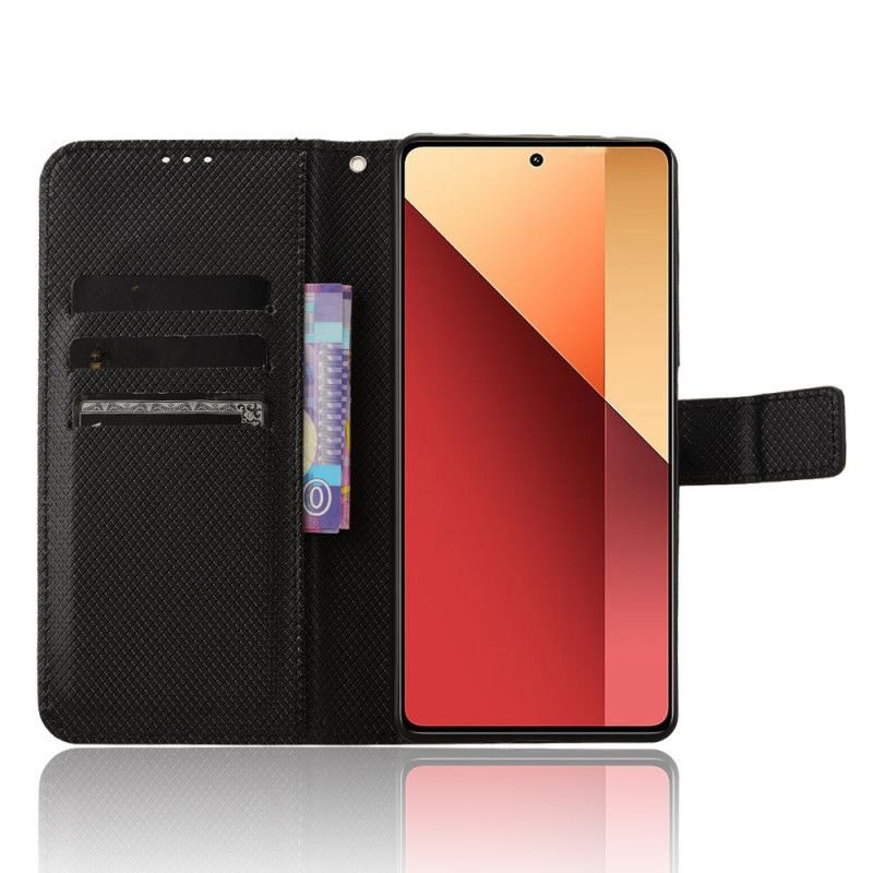 Flip Cover Xiaomi Redmi Note 13 Pro 4g Tekstureret Kunstlæder