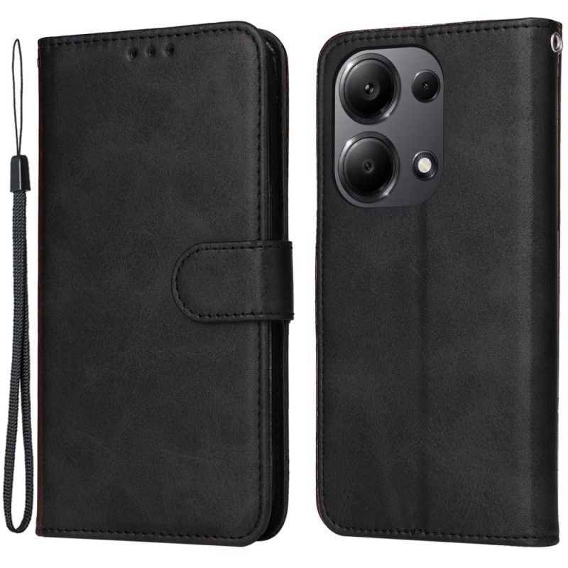 Læder Cover Xiaomi Redmi Note 13 Pro 4g Telefon Etui Læderrem Stil