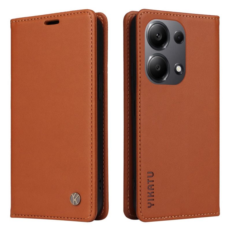 Læder Cover Xiaomi Redmi Note 13 Pro 4g Telefon Etui Magnetisk Yikatu