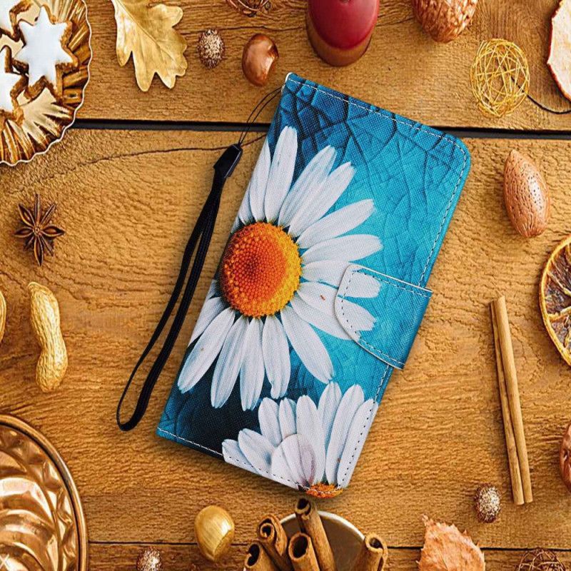 Læder Cover Xiaomi Redmi Note 13 Pro 4g Telefon Etui Storremmekrysantemum