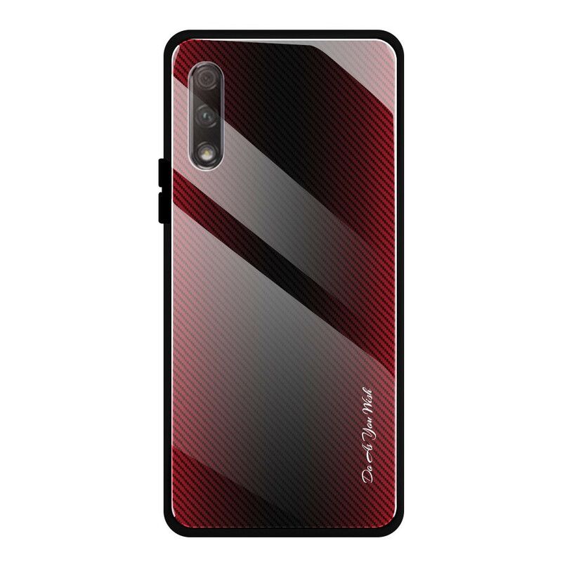 Cover Huawei P Smart Pro / Honor 9X Pro Carbon Hærdet Glas