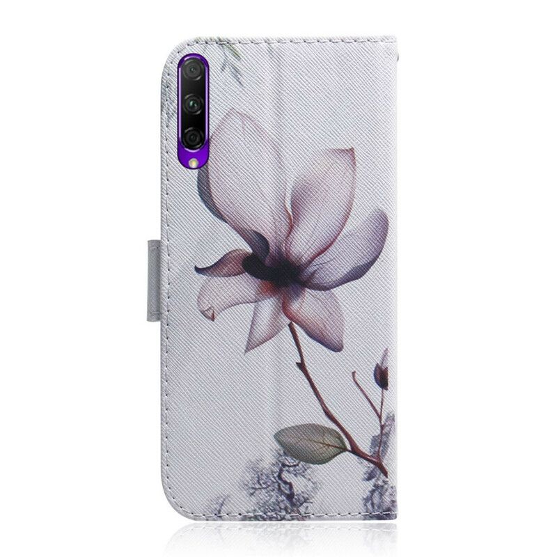 Flip Cover Huawei P Smart Pro / Honor 9X Pro Gammel Rosenblomst