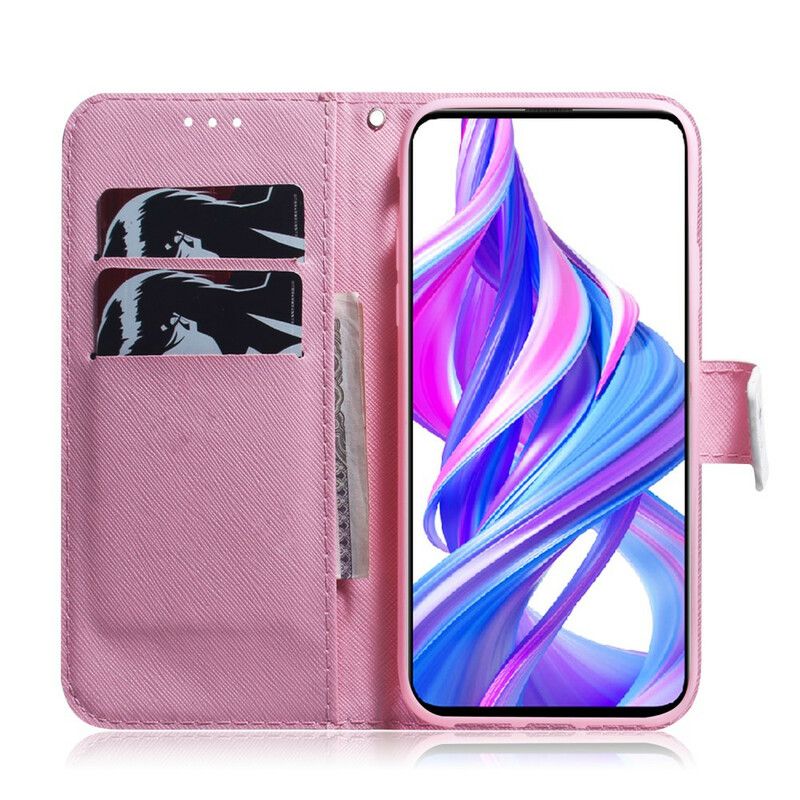 Flip Cover Huawei P Smart Pro / Honor 9X Pro Gammel Rosenblomst